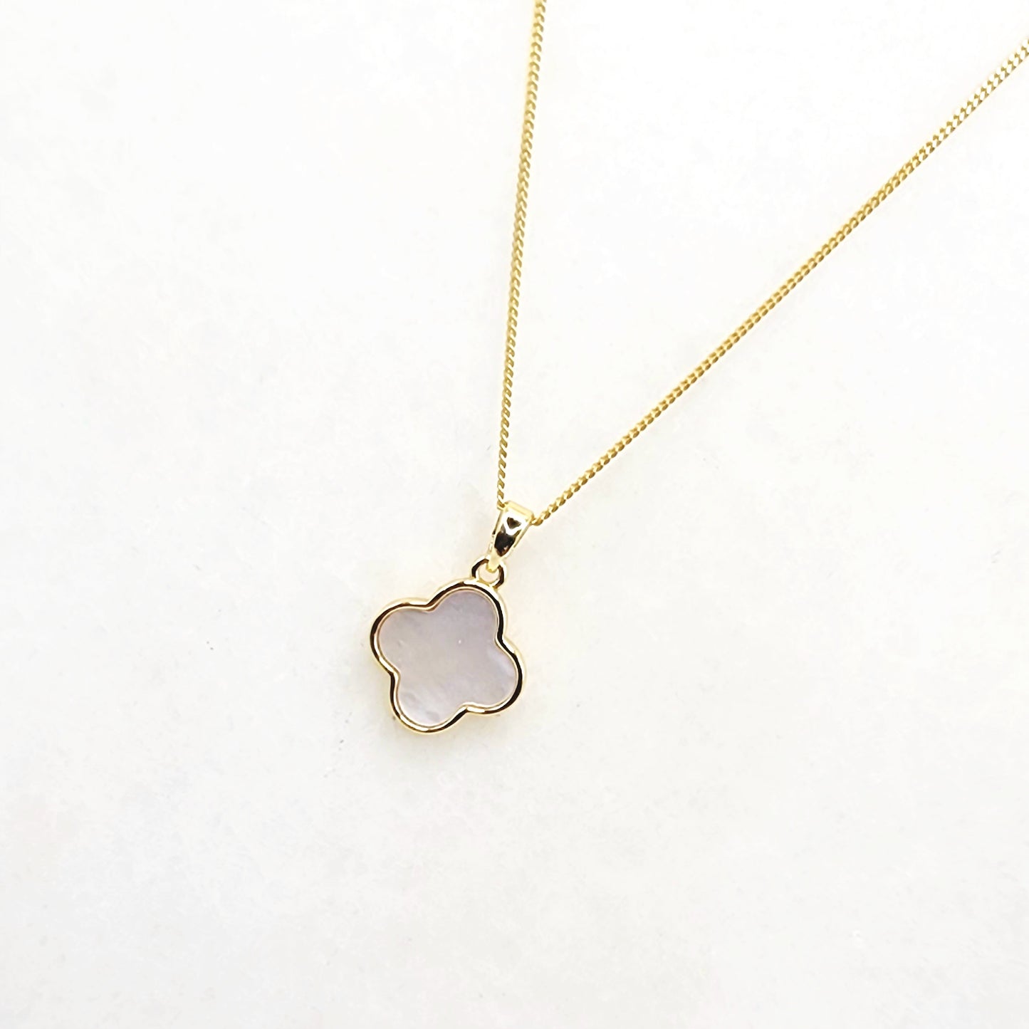 Mother of Pearl Clover Necklace
