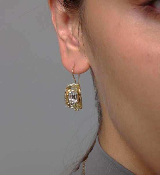 Elysian Earrings - Clear Crystal