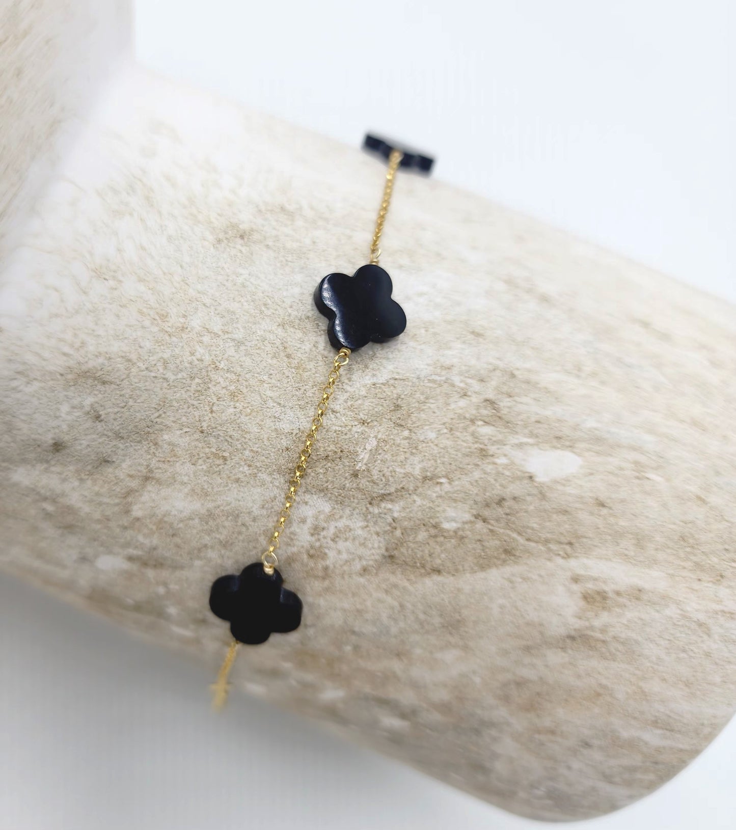 Black Onyx Cross Bracelet