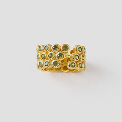 Amélia Trio Dark Green Ring