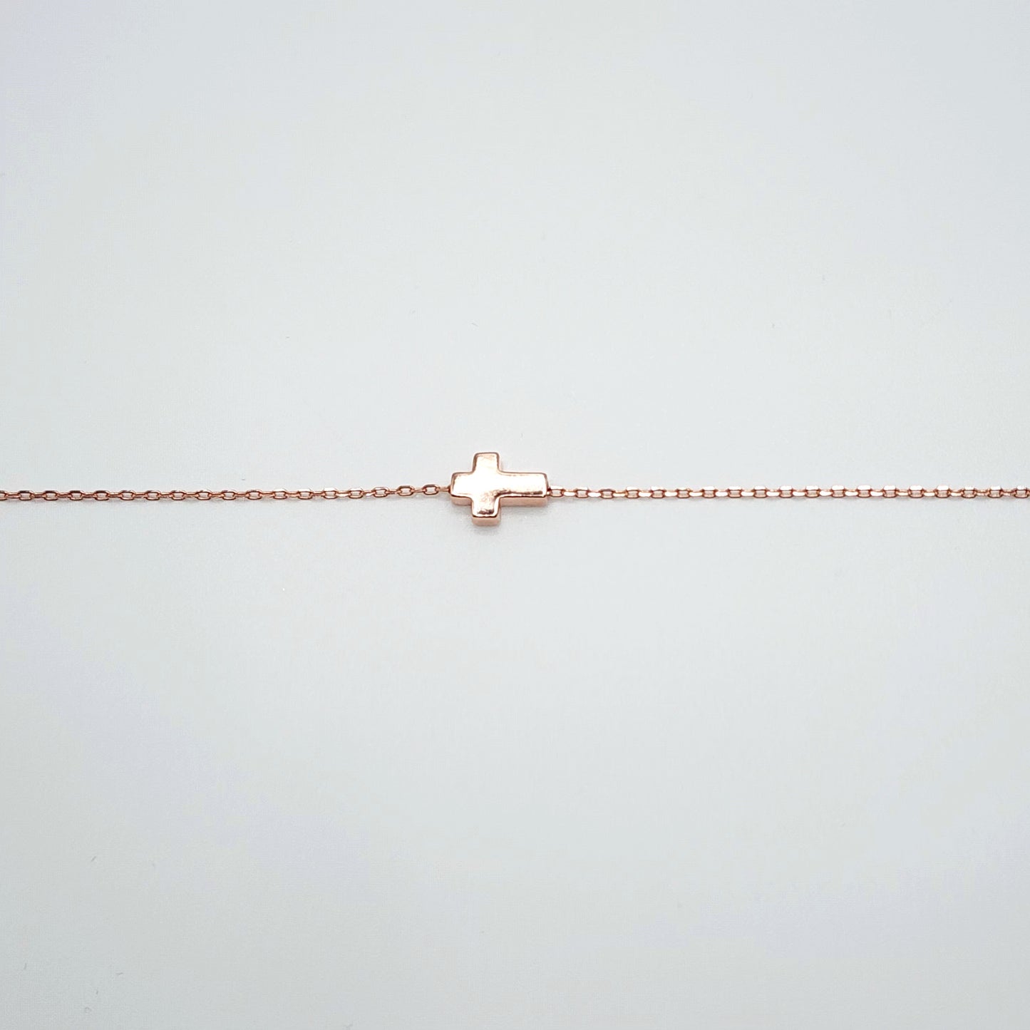 Rose Gold Cross Bracelet