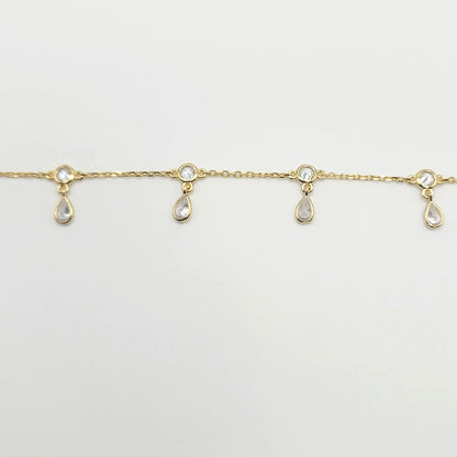 Teardrop Charm Bracelet - Gold