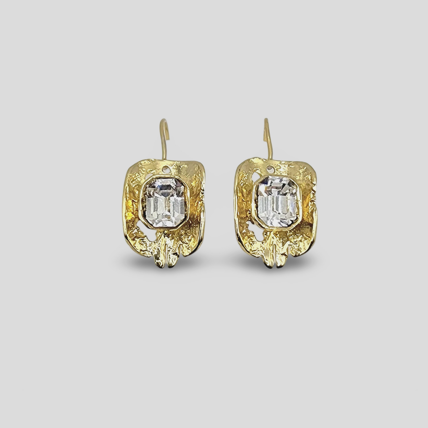 Elysian Earrings - Clear Crystal