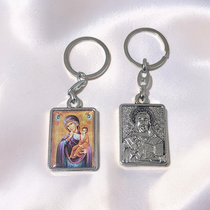 Virgin Mary Icon Keyring