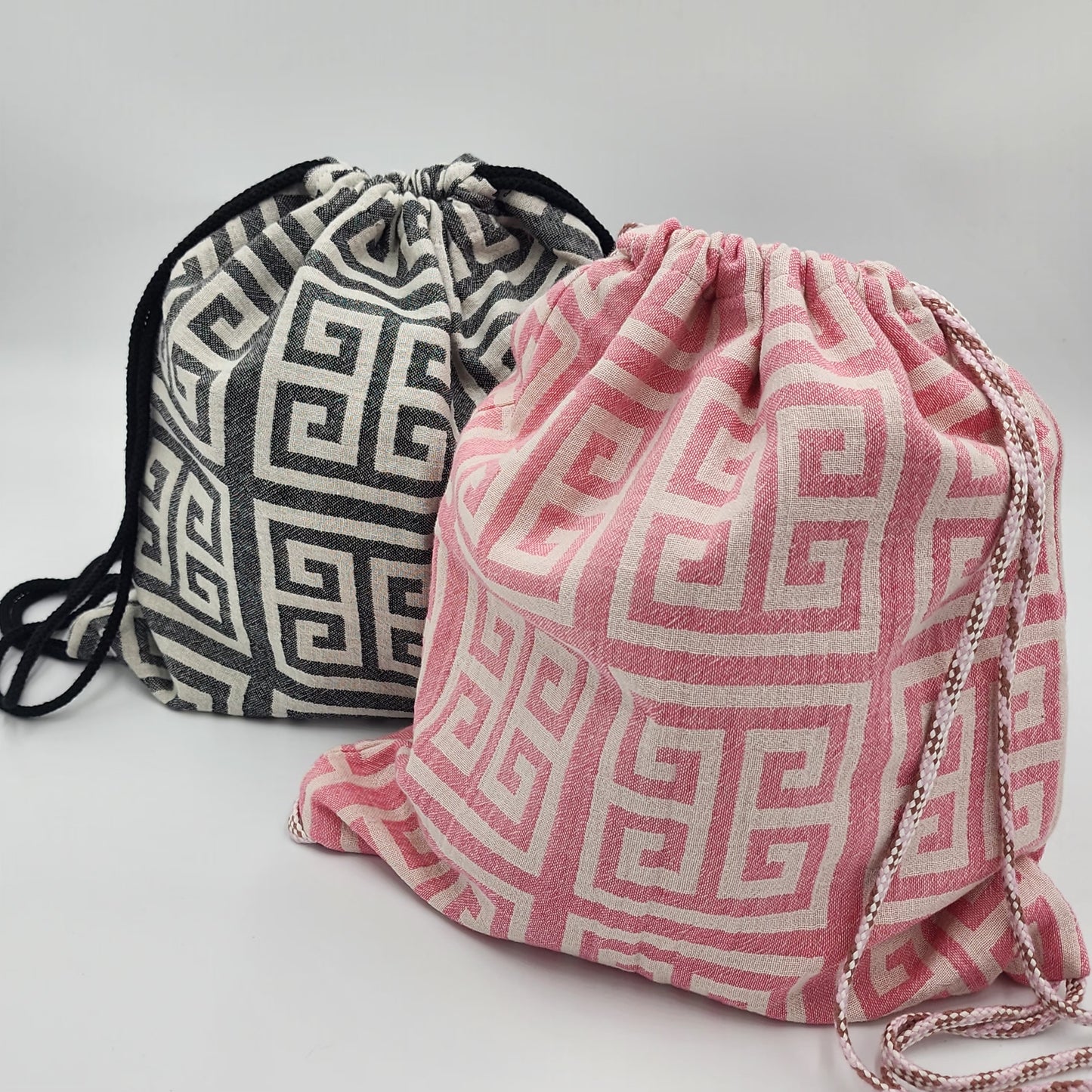 Meandros Drawstring Bag