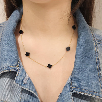 Black Onyx Cross Necklace