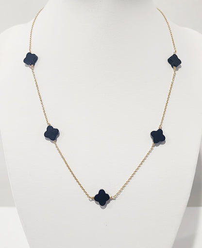 Black Onyx Cross Necklace