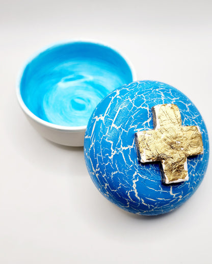 Santorini Cross Trinket Box