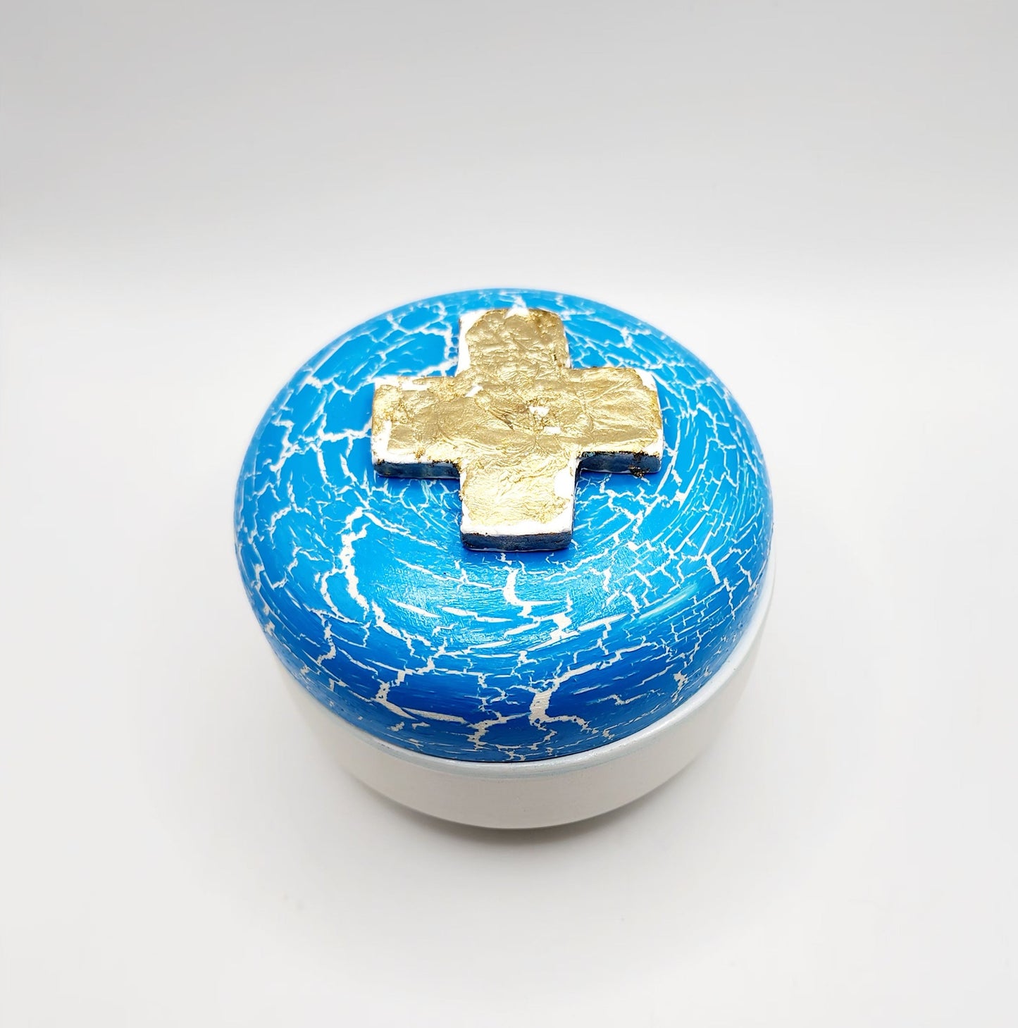 Santorini Cross Trinket Box