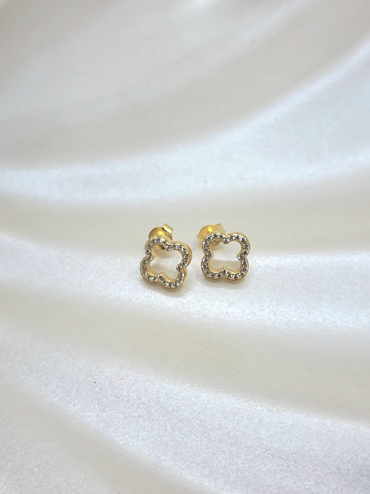 Cross Gold Stud Earrings