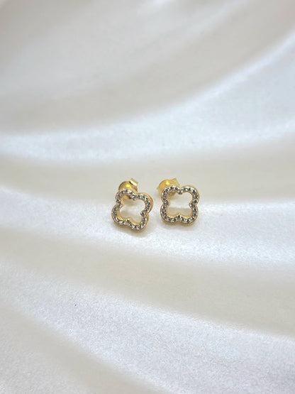 Cross Gold Stud Earrings