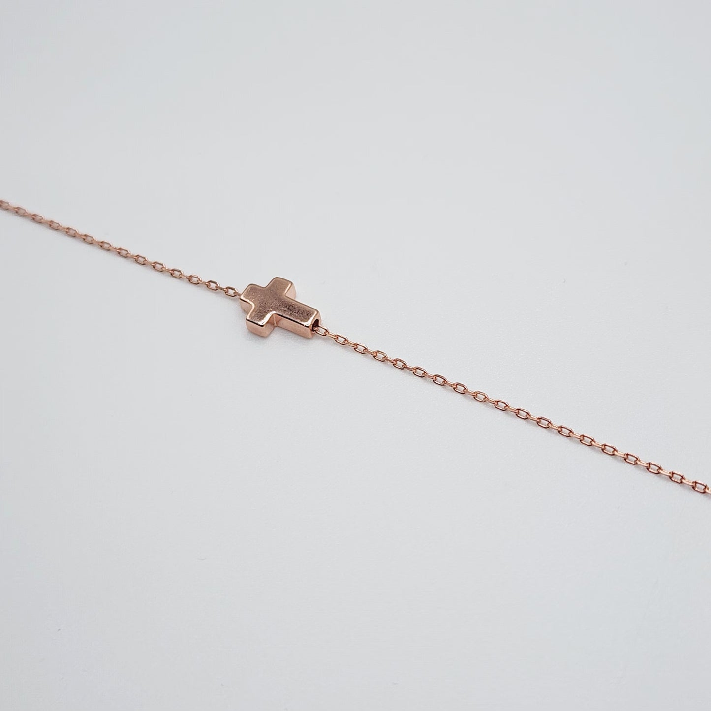 Rose Gold Cross Bracelet