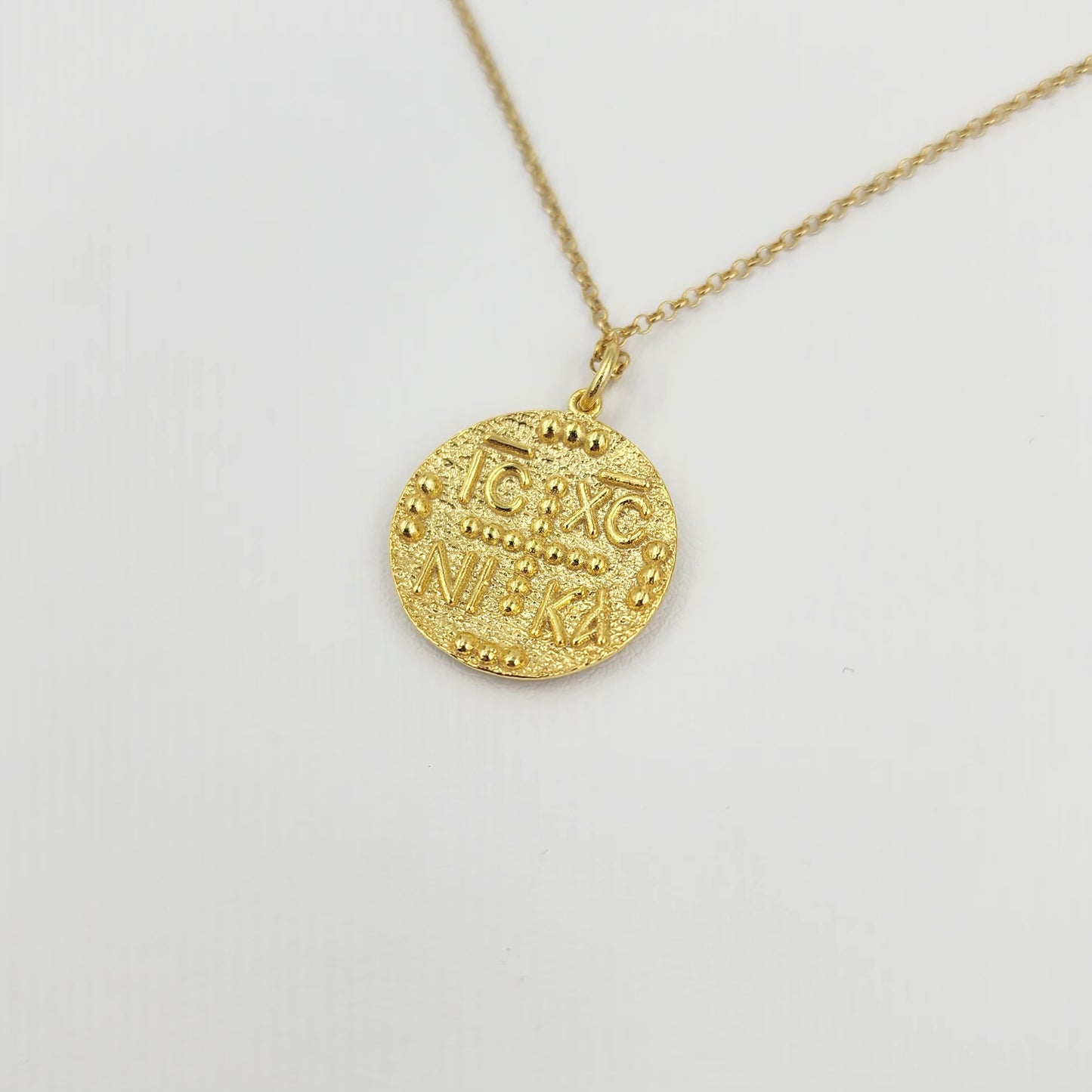 ICXC NIKA Gold Disc Necklace