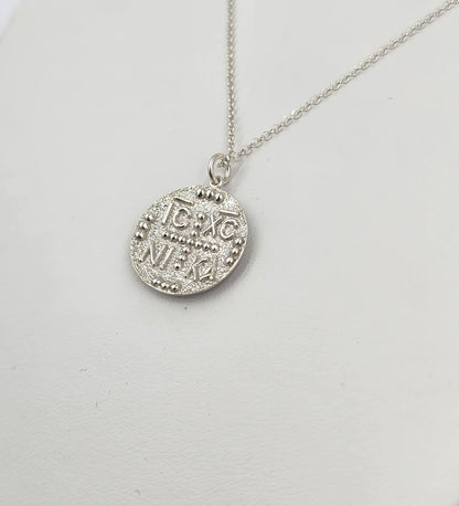 ICXC NIKA Silver Disc Necklace