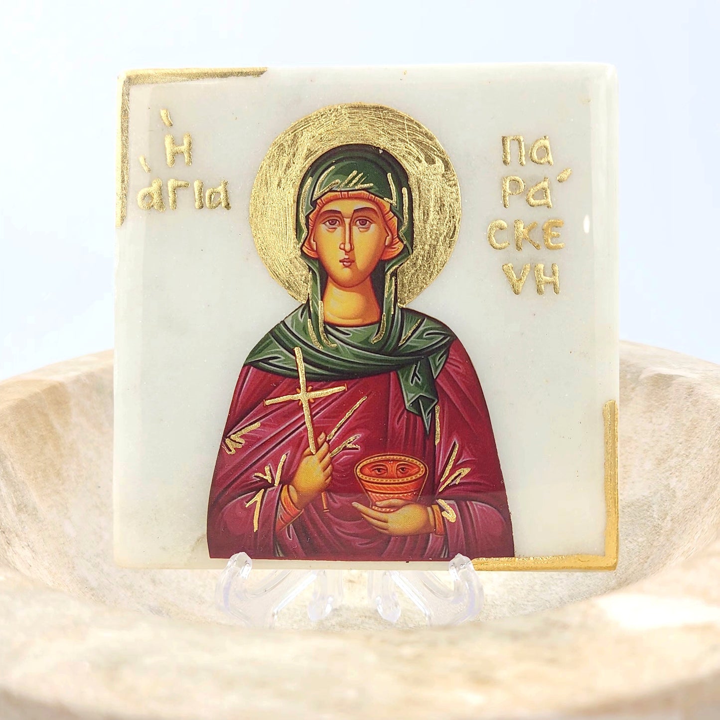 Marble Icon - Saint Paraskevi