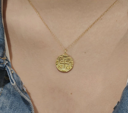 ICXC NIKA Gold Disc Necklace