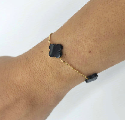 Black Onyx Cross Bracelet