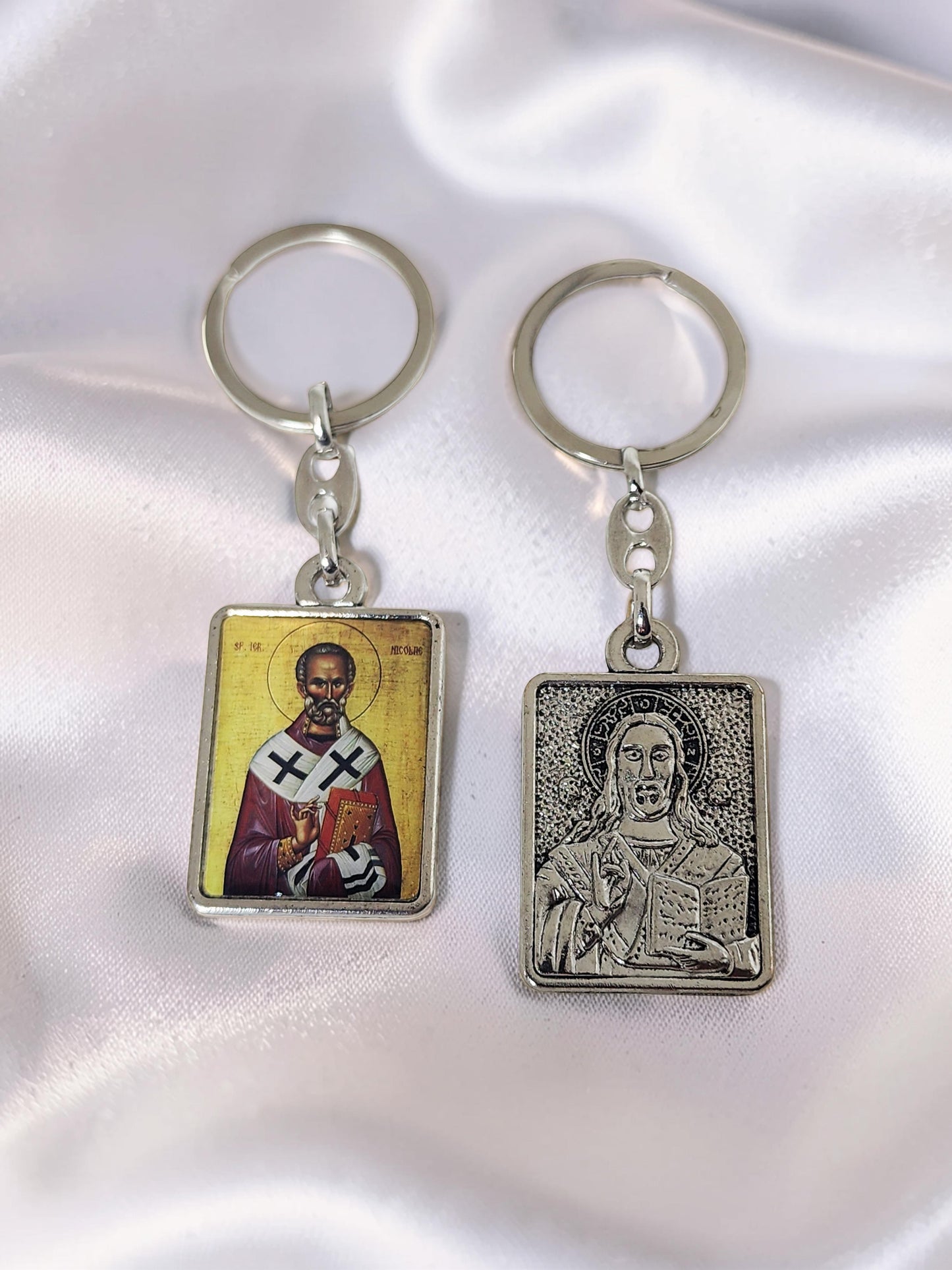 Saint Nicholas Icon Keyring