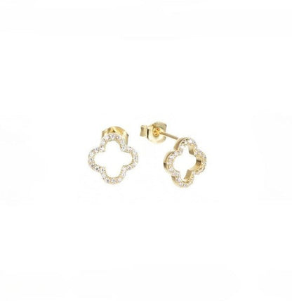 Cross Gold Stud Earrings