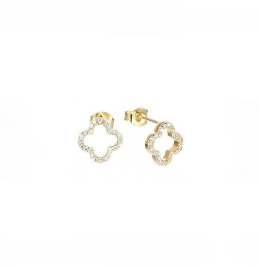 Cross Gold Stud Earrings