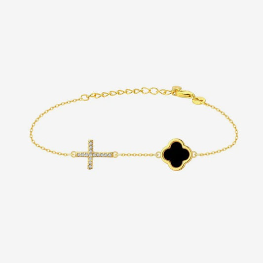 Clover & Cross Bracelet