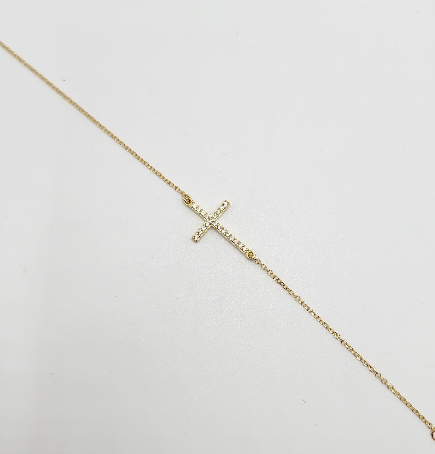 9ct Yellow Gold Cross Bracelet