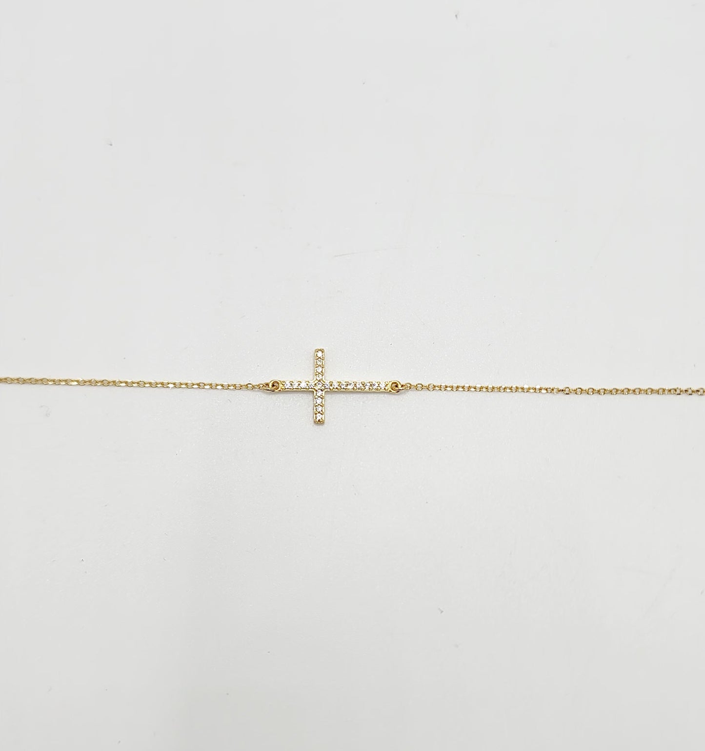 9ct Yellow Gold Cross Bracelet