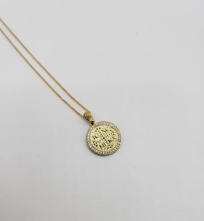 9ct Yellow Gold Round ICXC NIKA necklace