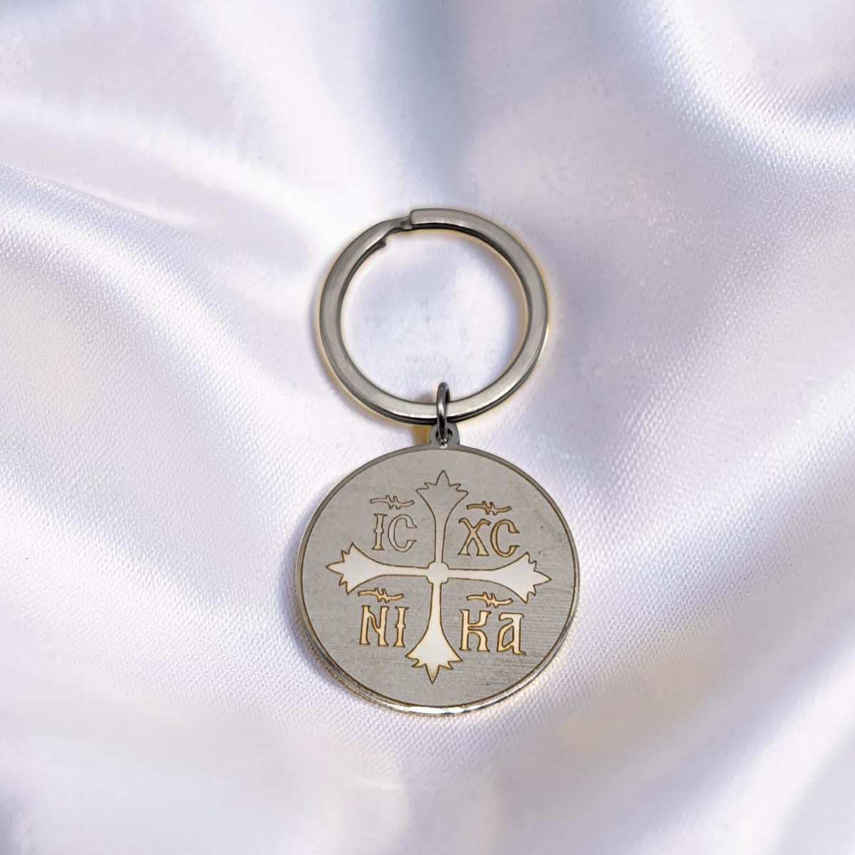 IC XC NIKA Keyring - Silver