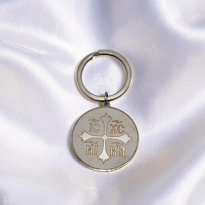 IC XC NIKA Keyring - Silver