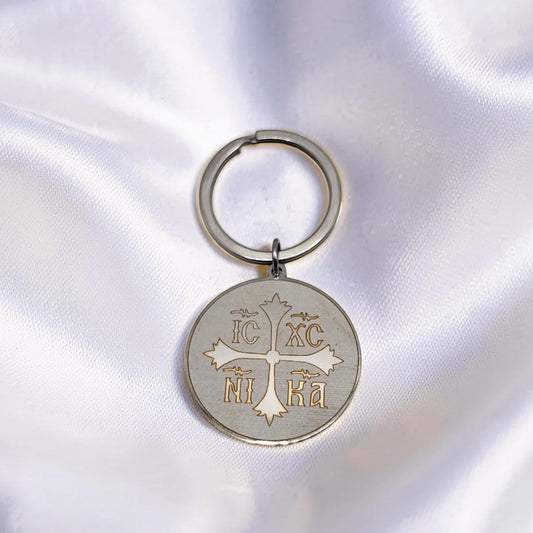 IC XC NIKA Keyring - Silver