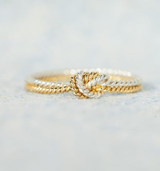 Two Tone Knot Ring