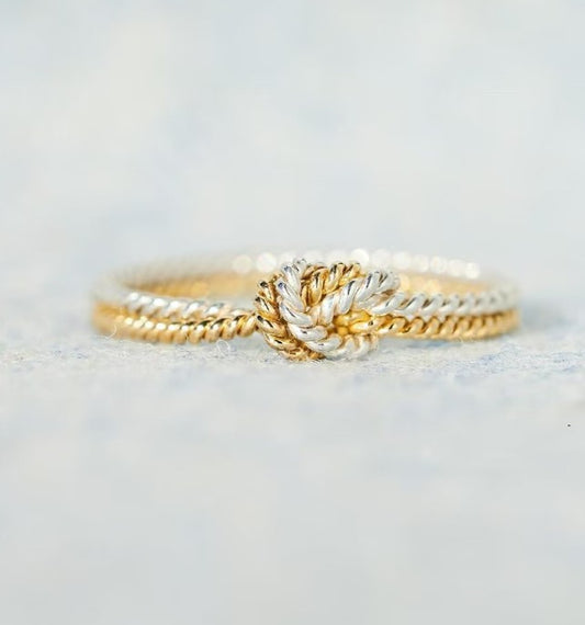 Two Tone Knot Ring