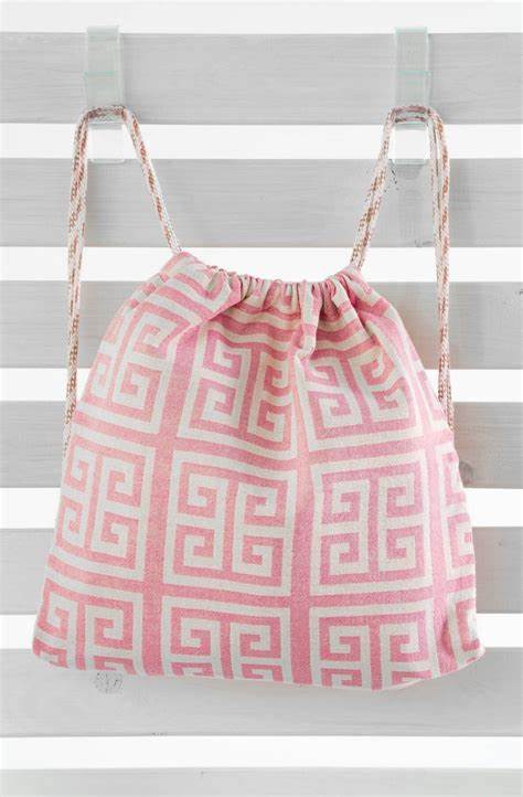 Meandros Drawstring Bag
