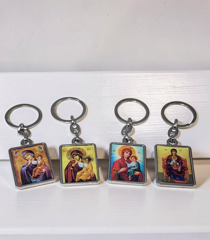 Virgin Mary Icon Keyring