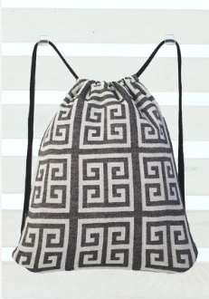 Meandros Drawstring Bag