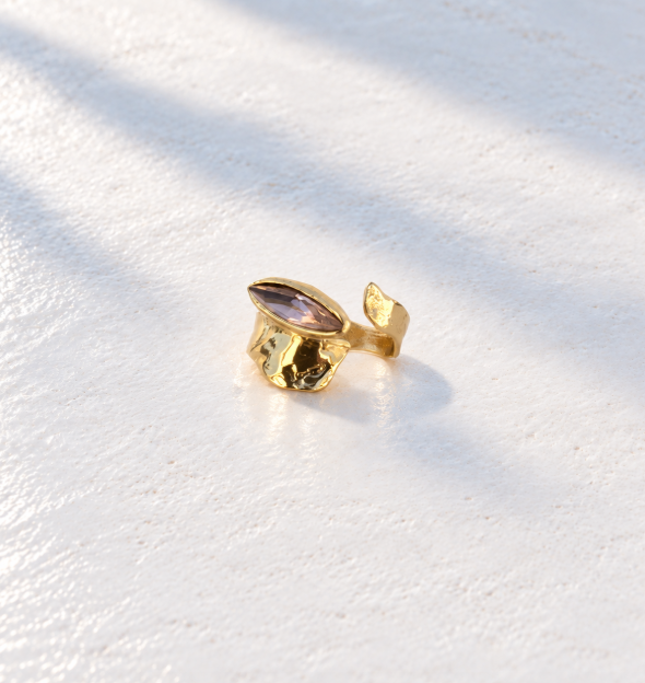 Syros Ring - Rose Vintage Crystal