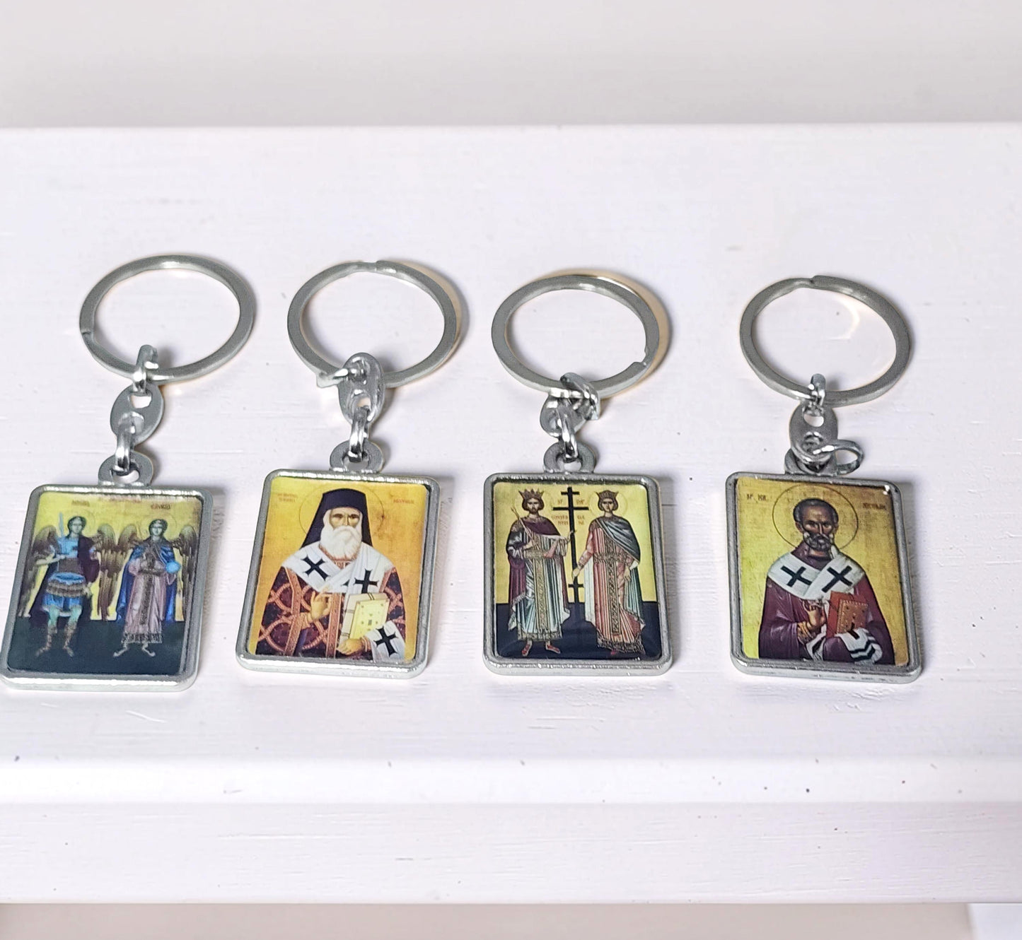 Saint Nektarios Icon Keyring