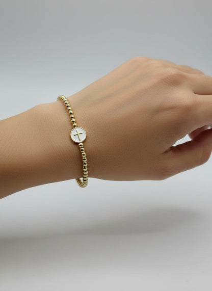 Faith Cross Beaded Bracelet