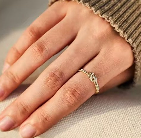 Two Tone Knot Ring