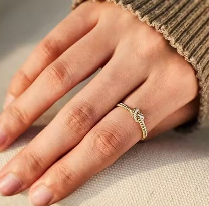 Two Tone Knot Ring