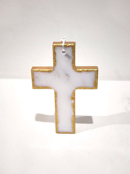 Marble Cross Wall Hang