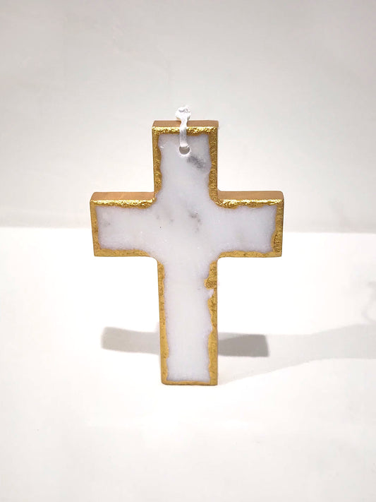 Marble Cross Wall Hang