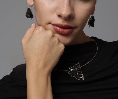 Poros Earrings - Black